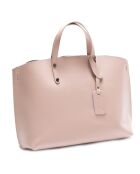 Sac cabas en cuir oslo rose - 30x39x11 cm