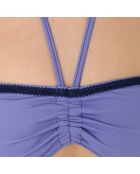 Maillot top bandeau parme