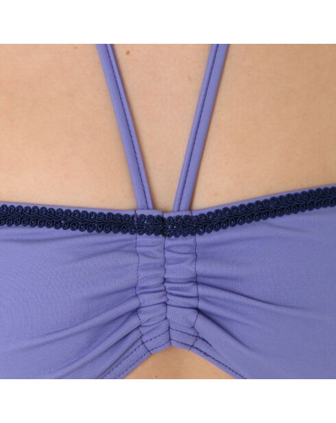 Maillot top bandeau parme