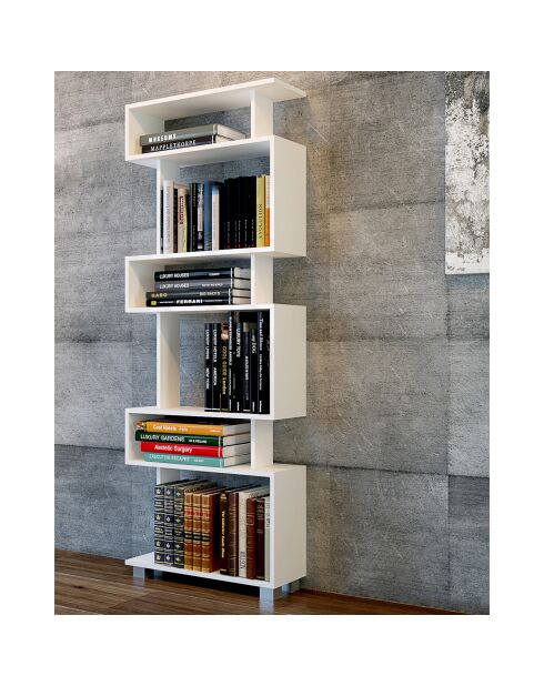 Librería Blok blanca - 60x20x160 cm