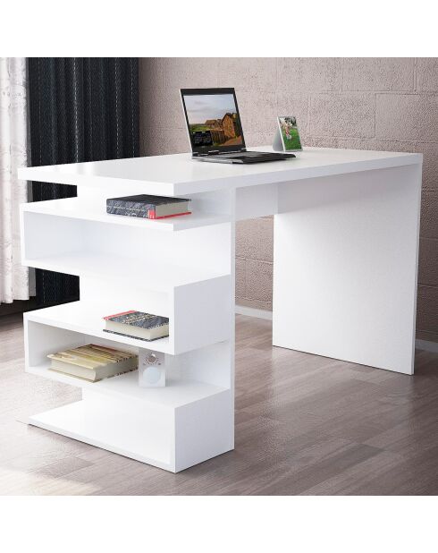 Bureau Snake blanc - 120x60x75 cm
