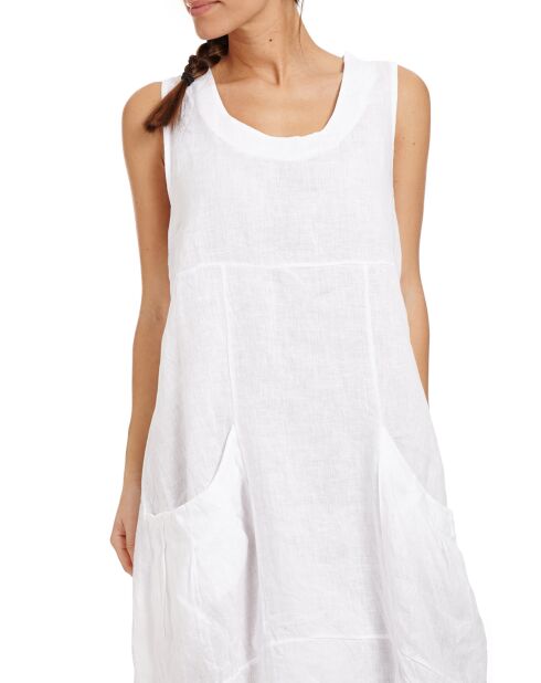 Robe en Lin Claudine blanche