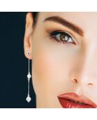 Boucles d'oreilles Barbara Argent & Perles d'Eau Douce blanc naturel