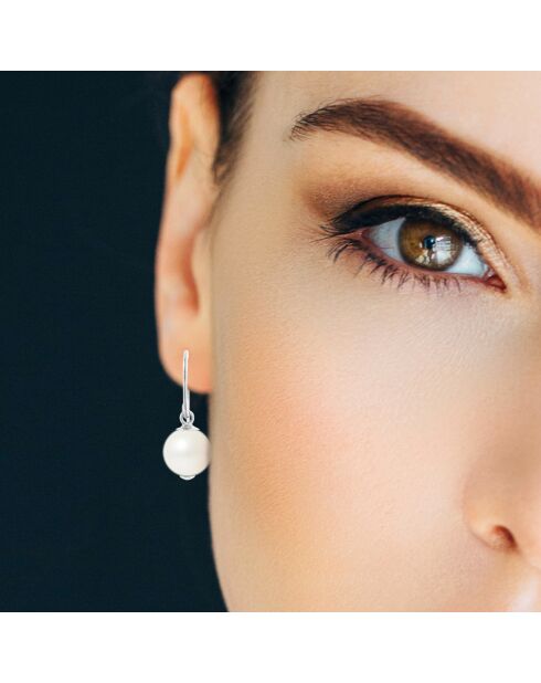 Boucles d'oreilles Argent Perles d'Eau Douce Lena blanc naturel