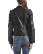 Veste en Cuir Alazeia noire