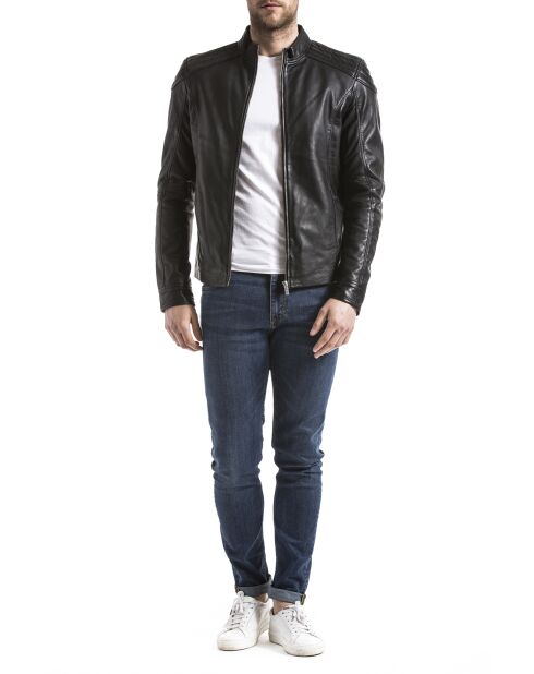 Veste en Cuir Ardesco noire