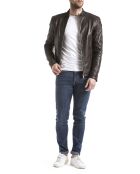 Veste en Cuir Ardesco marron