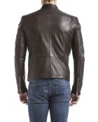 Veste en Cuir Ardesco marron