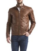 Veste en Cuir Ardesco cognac