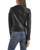 Veste en cuir Bandama noire