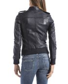 Veste en Cuir Belaya marine