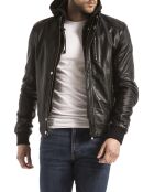 Veste en Cuir Brezon noire