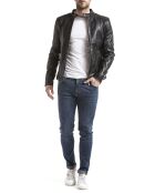 Veste en Cuir Corrib noire