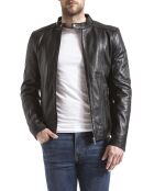 Veste en Cuir Corrib noire