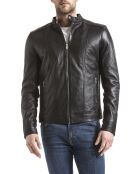 Veste en Cuir Corrib noire
