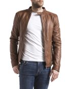 Veste en Cuir Corrib cognac