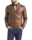 Veste en Cuir Corrib cognac