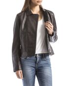 Veste en Cuir Laita marron