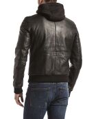 Veste en Cuir Maros noire