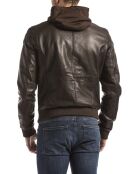 Veste en Cuir Maros marron