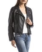 Veste en Cuir Nile noire