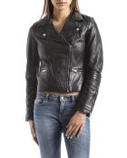 Veste en Cuir Nile noire