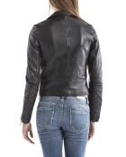 Veste en Cuir Nile noire