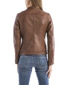 Veste en Cuir Pearl cognac