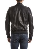 Veste en Cuir Tobol marine