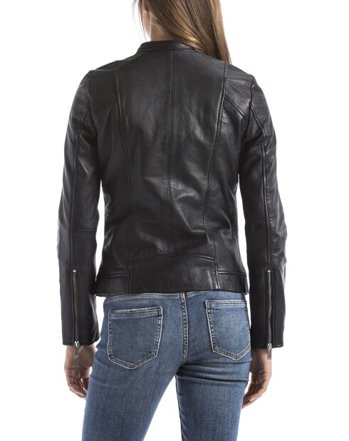 Veste en Cuir Varenne noire