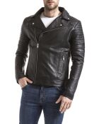 Veste en cuir Varus noire