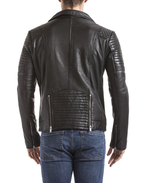 Veste en cuir Varus noire