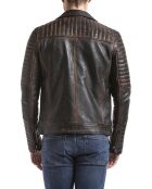 Veste en Cuir Zambezi noir vintage