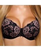 Soutien-gorge Push-Up Tavia noir/rose