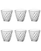6 Verres à eau Dots transparents - 25 cl