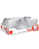 6 Verres à eau Dots transparents - 25 cl