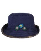 Chapeau Isolde en Coton bleu foncé