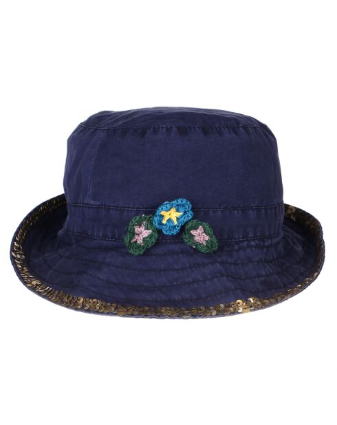 Chapeau Isolde en Coton bleu foncé