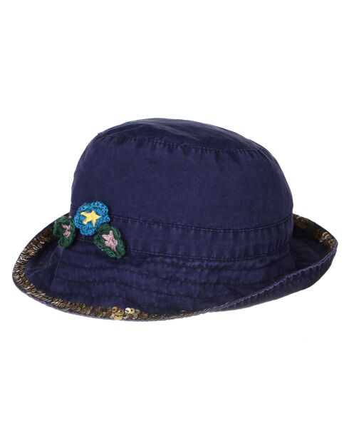 Chapeau Isolde en Coton bleu foncé