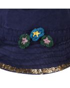 Chapeau Isolde en Coton bleu foncé