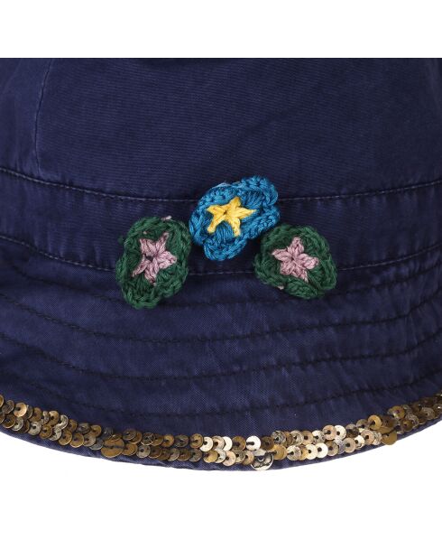 Chapeau Isolde en Coton bleu foncé