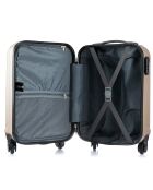 Kabinenkoffer und Schminkkoffer 44/30 cm Prager Champagner