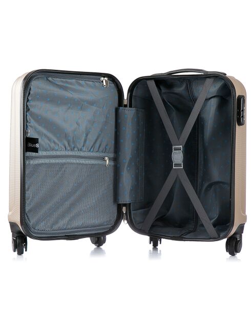 Kabinenkoffer und Schminkkoffer 44/30 cm Prager Champagner