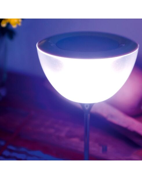 Enceinte Bluetooth lampe d'ambiance blanche - 25x14 cm