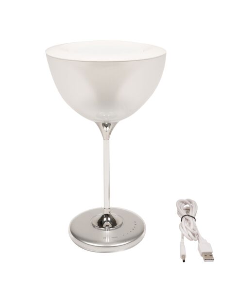 Enceinte Bluetooth lampe d'ambiance blanche - 25x14 cm