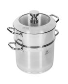 Couscoussier e 1 pentola a induzione in acciaio inox - D.26 cm