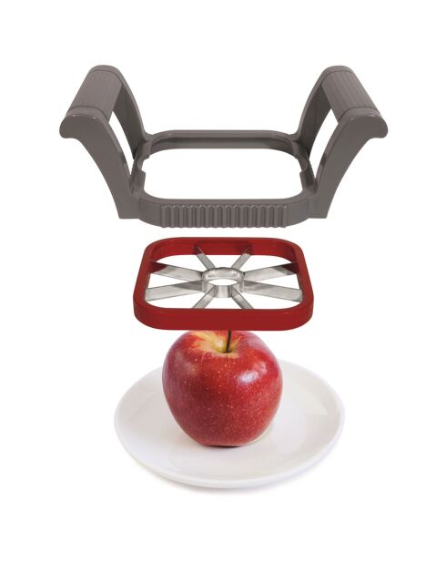 Coupe frites & pommes à 3 lames gris - 17x10.5x6 cm