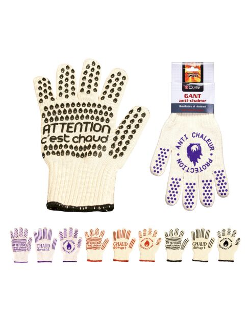 Gant anti-chaleur coloris aléatoires - 6 cm