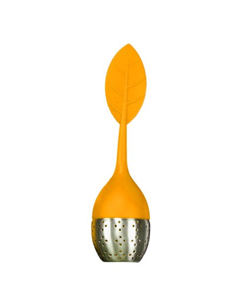 Boule à thé acier inoxydable + silicone coloris aléatoires - 12 cm