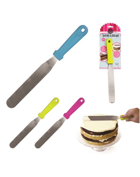 Spatule plate pour glacage coloris aléatoire - 33  cm